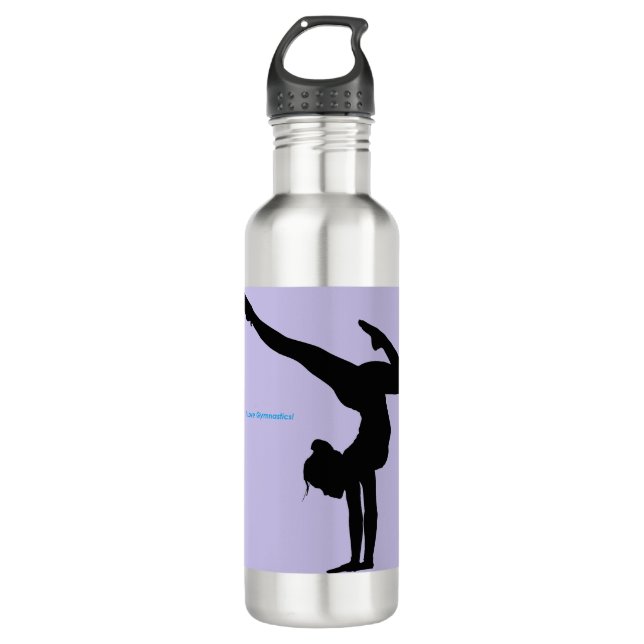 Bouteille D'eau I Love Gymnastique - Gymnaste avec Arrière - plan  (Devant)