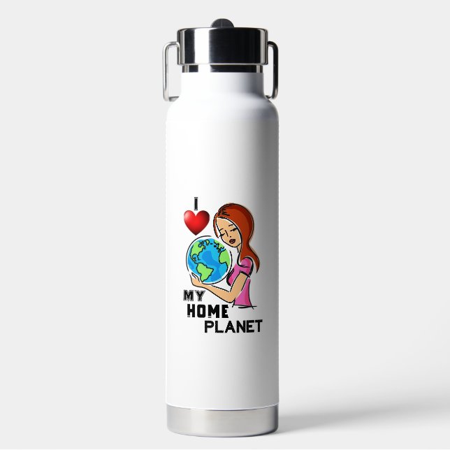 Bouteille D'eau I Love My Home Planet 22 World Mother Jour des ter (Salle de sport)