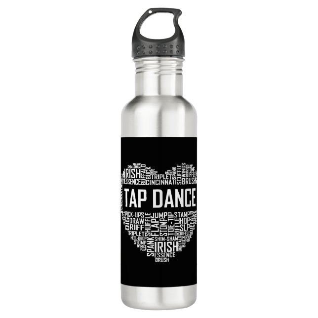 Bouteille D'eau I Love Tap Dance Amoureux des chiens Danser Cadeau (Devant)