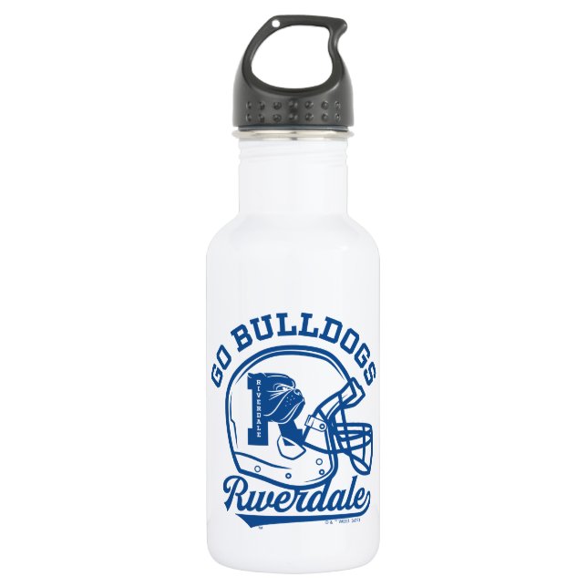 Bouteille D'eau Icône de casque de football Go Bulldogs (Devant)