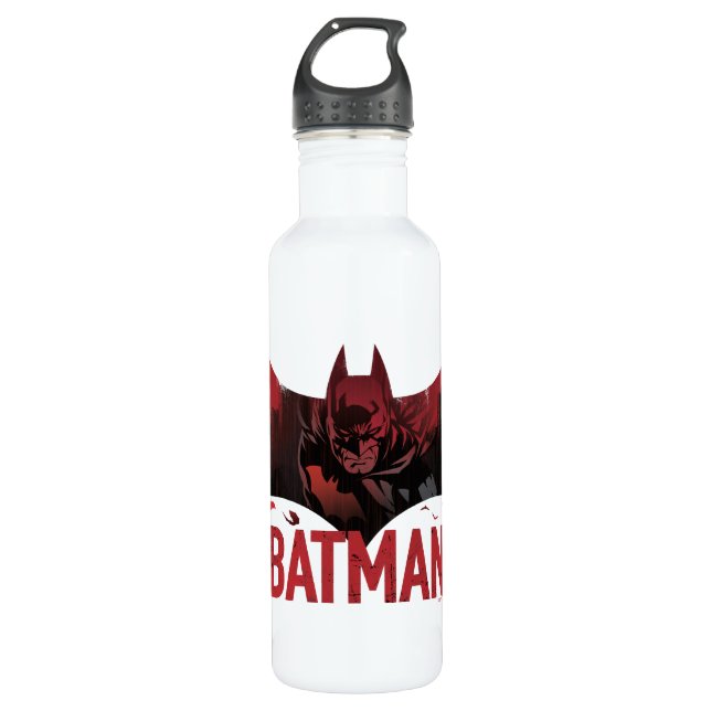 Bouteille D'eau Icône gotham de Batman Crimson (Devant)