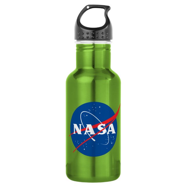 Bouteille D'eau Iconique NASA Borealis Green 18 oz (Devant)