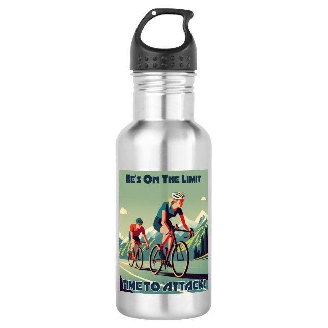Bouteille D'eau Il est sur le point d'attaquer le cyclisme féminin (Devant)
