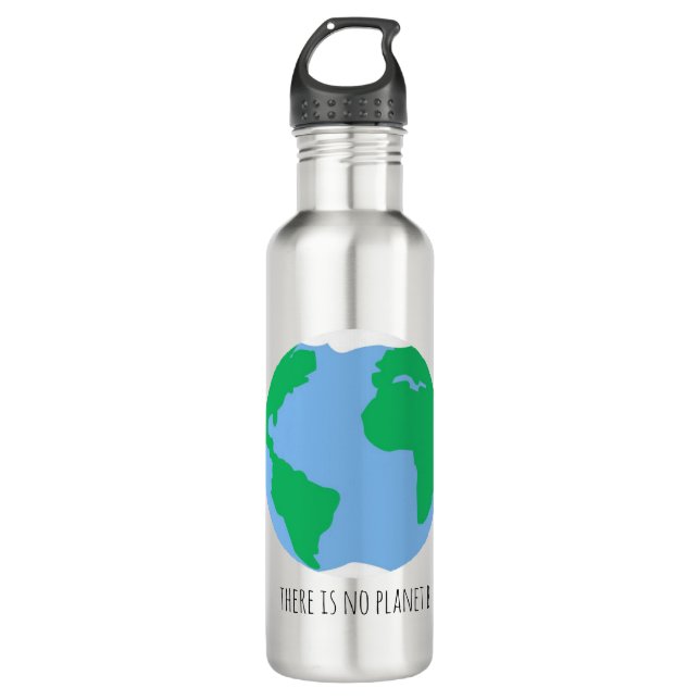Bouteille D'eau Il n'y a pas de planète B - Terre (Devant)