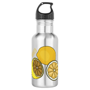 Bouteille D'eau Illustration de citron