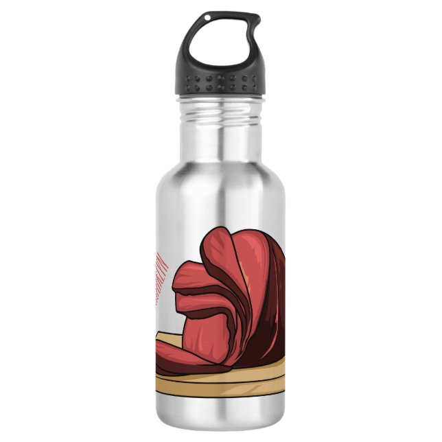Bouteille D'eau Illustration de jambon (Devant)