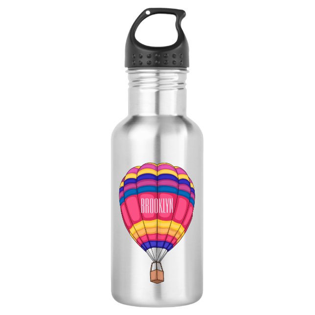 Bouteille D'eau Illustration de la montgolfière (Devant)