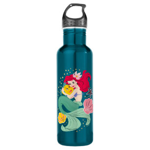 Bouteille D'eau Illustration de la princesse Ariel Holding