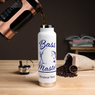 Bouteille D'eau Illustration de l'homme bâton Bass Master, personn