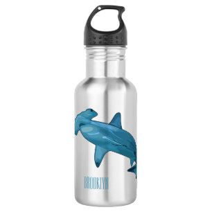 Bouteille D'eau Illustration de requin marteau