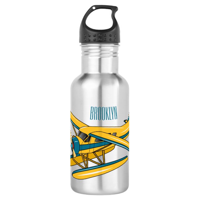 Bouteille D'eau Illustration d'hydravion (Devant)