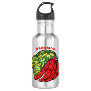 Bouteille D'eau Illustration du crabe mignon