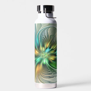 Bouteille D'eau Imaginaire coloré Moderne Fleur Abstraite Fractale