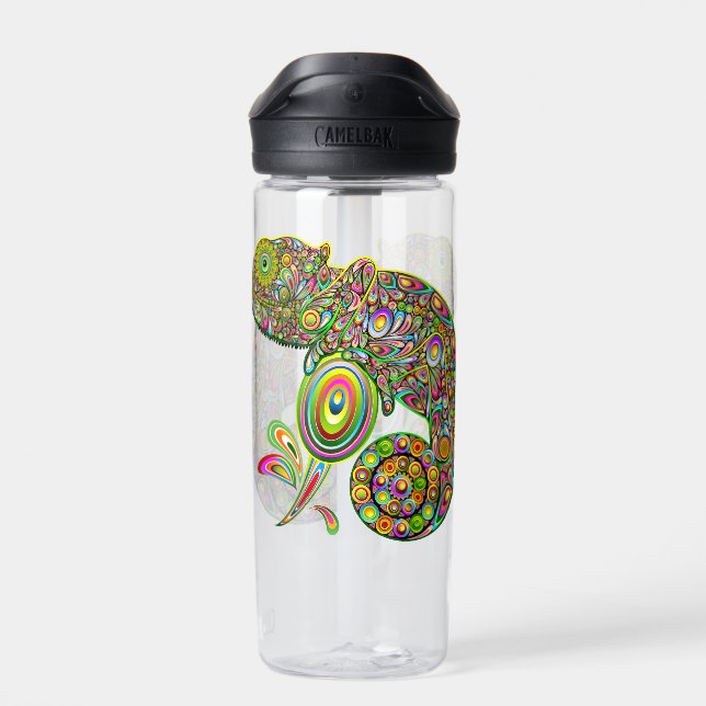 Bouteille D'eau Imaginaire psychédélique de Chameleon (Arrière)