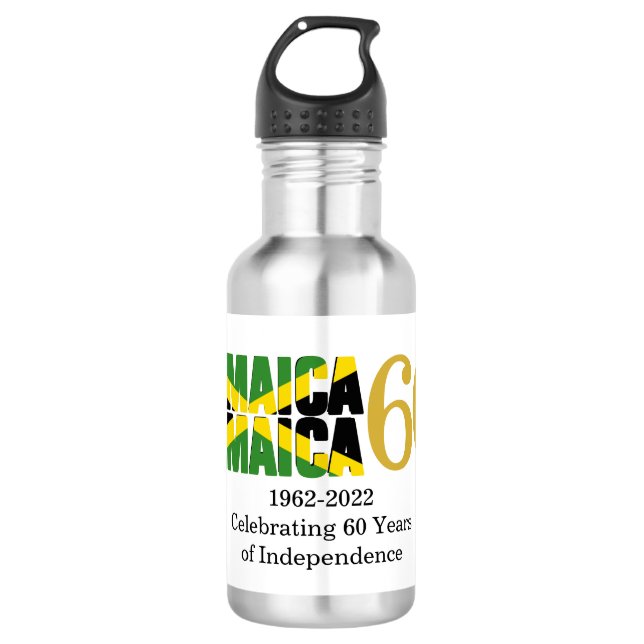 Bouteille D'eau Indépendance patriotique JAMAICA 60e anniversaire (Devant)