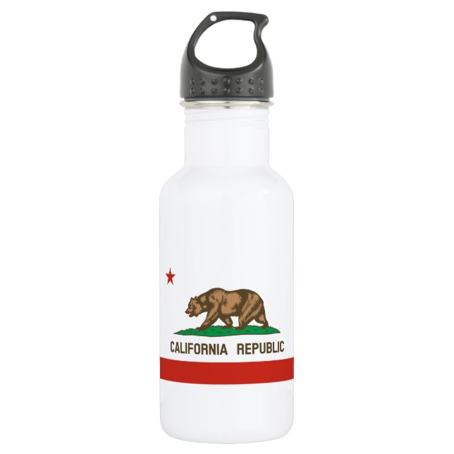 Bouteille D'eau Indicateur d'État de la République de Californie (Devant)