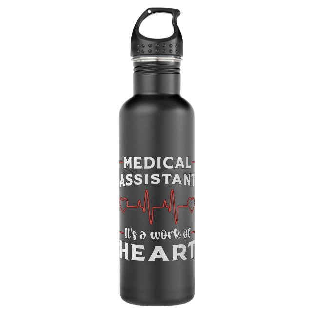 Bouteille D'eau Infirmière en médecine cardiaque adjointe Médicale (Devant)