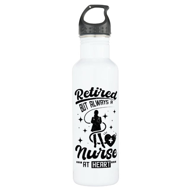 Bouteille D'eau Infirmière retraitée (Devant)