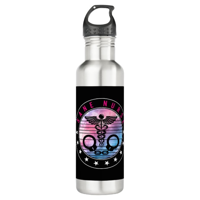 Bouteille D'eau Infirmière Shirt, Infirmière Sane Tee, Prison (Devant)