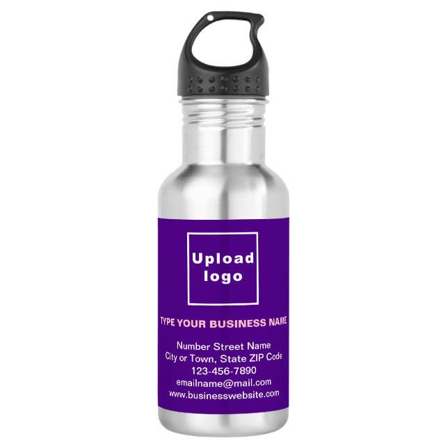 Bouteille D'eau Informations commerciales Étiquette violet (Devant)