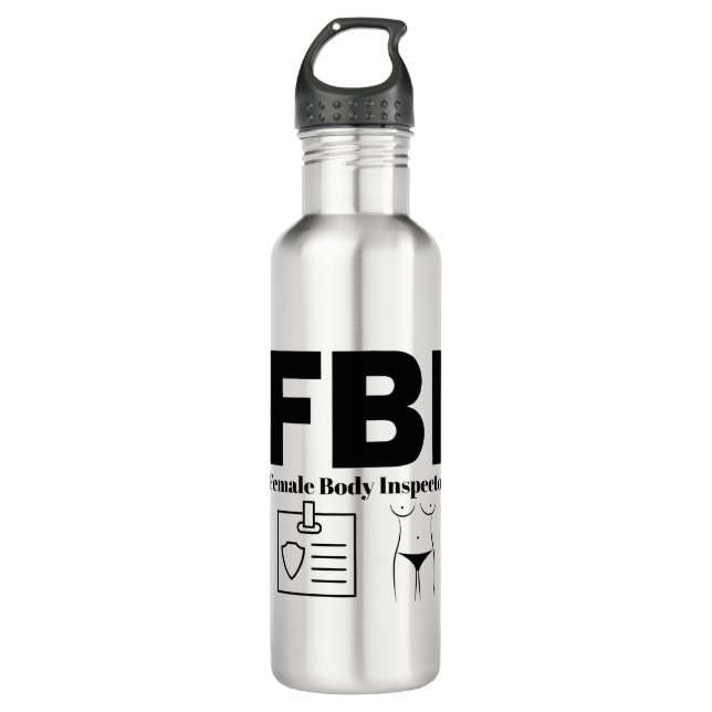 Bouteille D'eau Inspecteur du corps féminin du FBI (Devant)