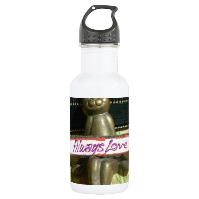 Bouteille D'eau Inspirational Rabbit : Always Love Sign Art Print (Devant)