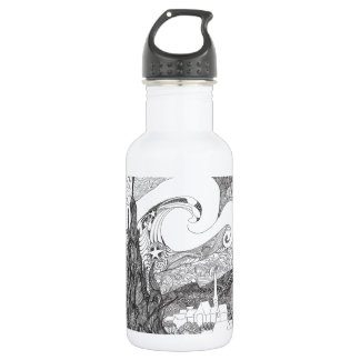 Bouteille D'eau Interprétation de schéma de nuit étoilée étoilée
