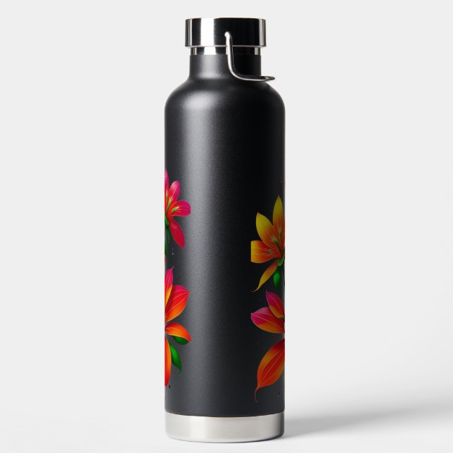 Bouteille d'eau isolée à la florale - Design dynam (Droite)