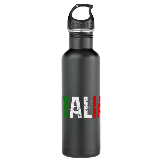 Bouteille D'eau Italia 2021 maillot drapeau italien Italie Italien (Devant)