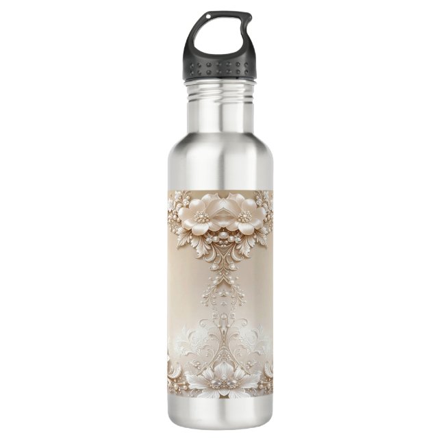 Bouteille D'eau Ivory Flowers Water Bottle (Devant)