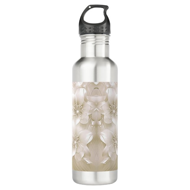 Bouteille D'eau Ivory White Flowers Water Bottle (Devant)