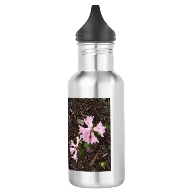 Bouteille d'eau Jacinthe Rose (Gauche)
