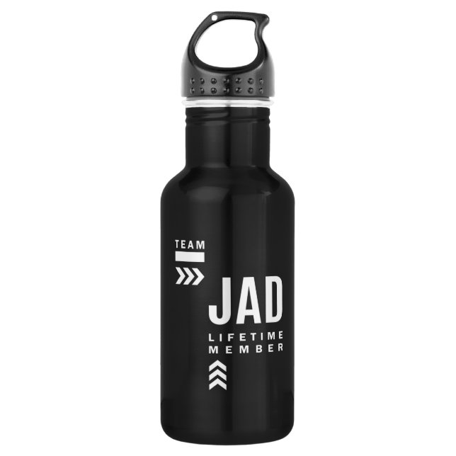 Bouteille D'eau Jad Nom personnalisé Anniversaire Cadeau (Devant)