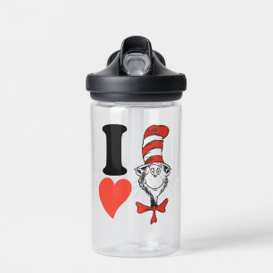 Bouteille D'eau J'adore le Chat dans le Chapeau