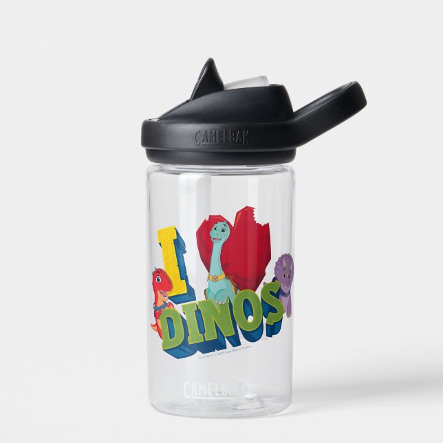 Bouteille D'eau J'adore les dinos | Dino Ranch (Gauche)