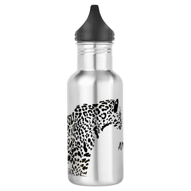 Bouteille D'eau Jaguar Noir Personnalisé (Gauche)