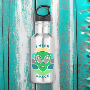 Bouteille D'eau J'ai besoin d'espace   Funny Vintage Alien Pun