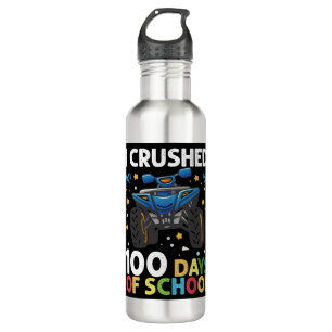 Bouteille D'eau J'ai écrasé 100 jours de l'école Monster Truck Boy