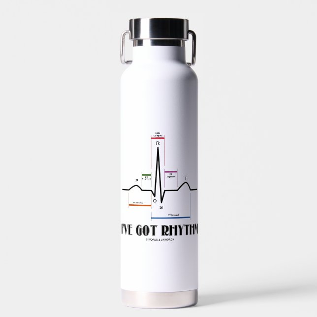 Bouteille D'eau J'ai le rythme ECG EKG Electrocardiogramme (Avant)