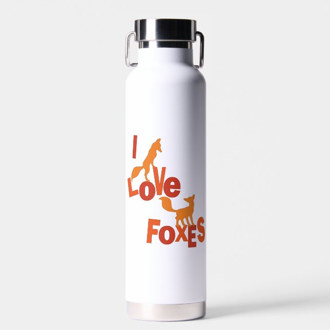 Bouteille D'eau J'Aime Les Renards (Avant)