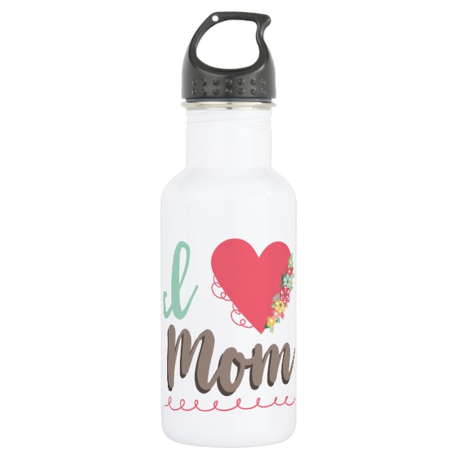 Bouteille D'eau J'aime maman (Devant)