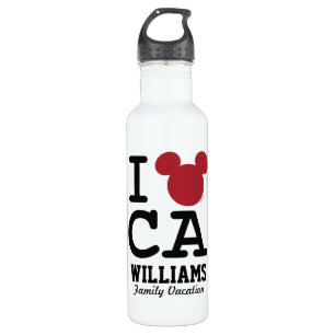 Bouteille D'eau J'aime Mickey California Family Vacances