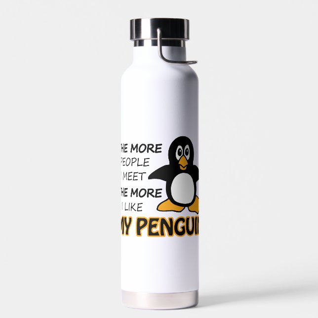 Bouteille D'eau J'Aime Mon Pingouin (Gauche)