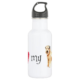 Bouteille D'eau J'aime mon Terrier blond comme les blés enduit