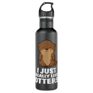 Bouteille D'eau J'Aime Vraiment Les Otters Mignonnes Otter Copier