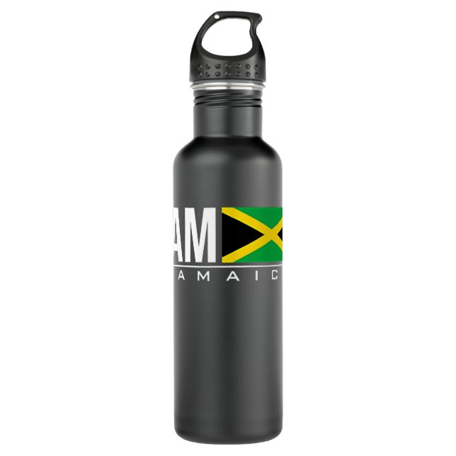 BOUTEILLE D'EAU JAMAÏQUE DRAPEAU JAMAÏCAIN SPORTS JEUX ATHLÉTIQUES (Devant)