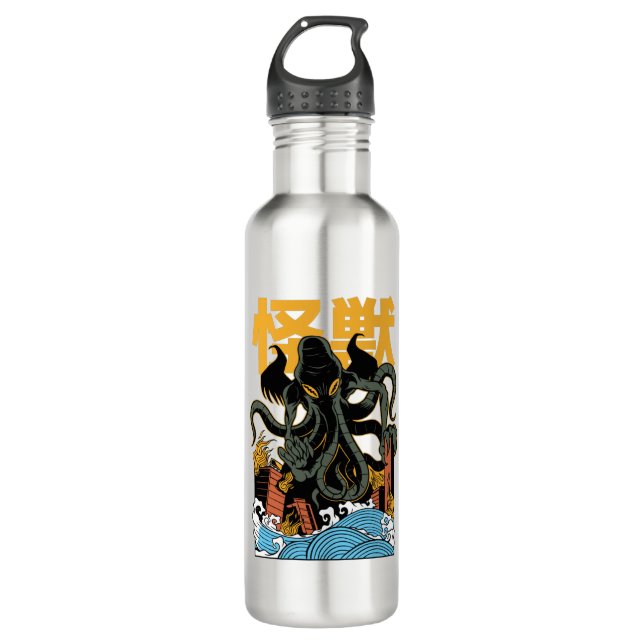 Bouteille D'eau Japanese kaiju Cthulhu (Devant)