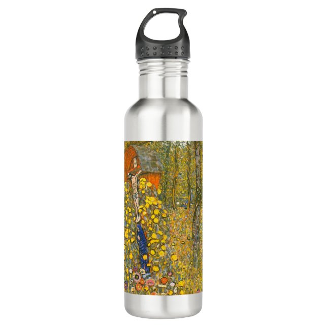 Bouteille D'eau Jardin agricole Gustav Klimt avec Crucifix (Devant)