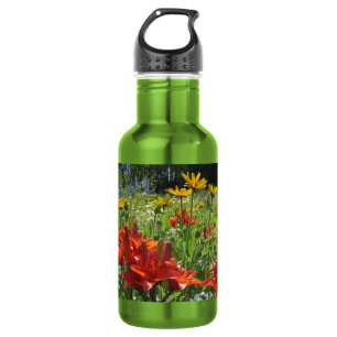 Bouteille D'eau Jardin asiatique orange brûlé de lis