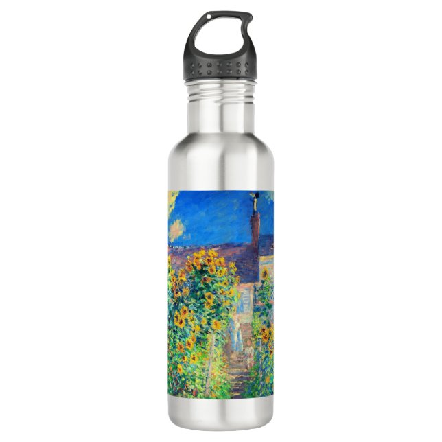 Bouteille D'eau Jardin aux fleurs de Monet (Devant)